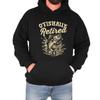 Funny Fish Mens Hoodie OFishally Retired Fishing Retro Novelty Lover Gift