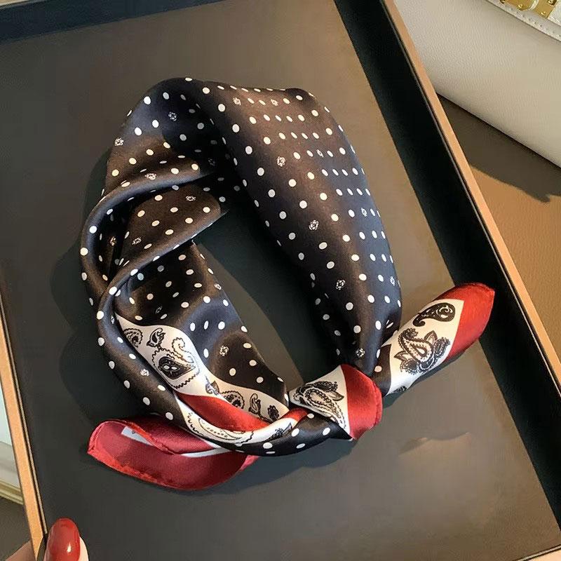 

100% Real Silk Scarf Women Square Neck Shawls Wraps for Ladies Foulard Scarves Pashmina Female Hijab Bandana bufanda szalik Real Silk 53x53cm