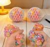 Der Regenbogenperlen-Druckreduzierball Squishy Fidget Spielzeug Lustiger Stressabbau Reduziert Druck Requisite für Kinder und Erwachsene