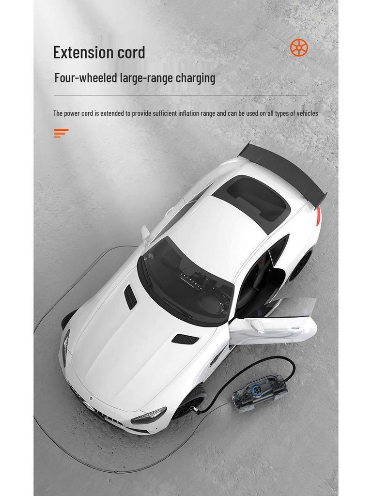 Portable 12V Dual Cylinder Car Tire Inflator with Light for Small Cars