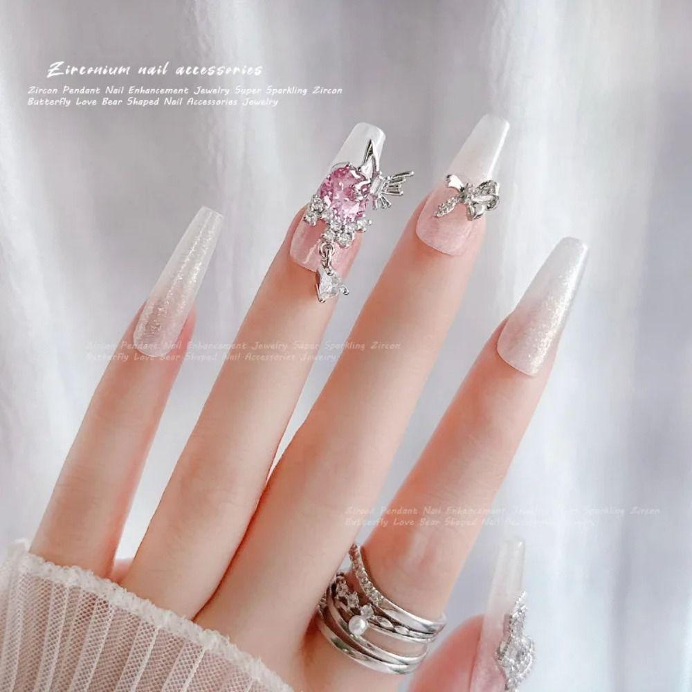 Light Luxury Charms Luxury Nails Japanese Style Nail Decor Pendant  Valentine Day