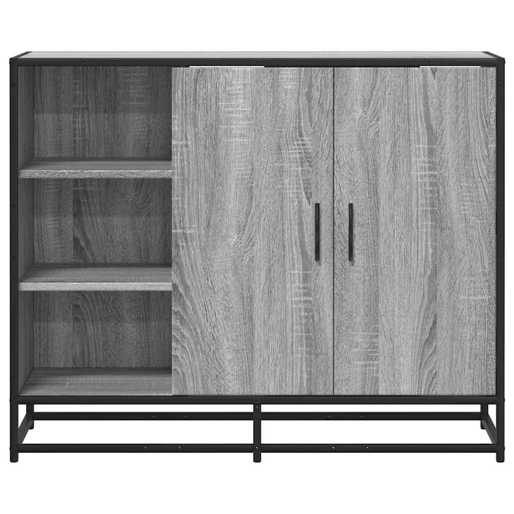 Vidaxl Szafka, Szary Dąb Sonoma, 92X35X76 Cm, Materiał Drewnopochodny