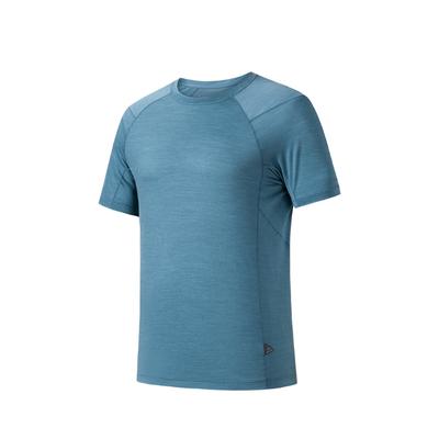 Champion Outdoor Series Solid Color Round Neck Comfortable Moisture Wicking Versatile Short Sleeve T-Shirt Men T-Shirts Parrot-Blue 152520115-1