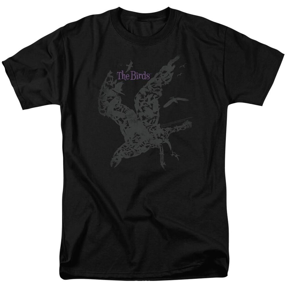 The Birds Poster T Shirt Mens Licensed Classic Movie Tee Orson Welles Black XL