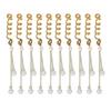 10pcs Dreadlocks Hair Rings Artificial Pearl Spring Alloy Hair Braiding Rings Hair Jewelry Gold