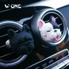 Car Perfume Air Freshener Clip for Car Vent, Fragrance Diffuser Stone, Dog Head Design, French Bulldog Car Interior Decoration Aroma Ornament