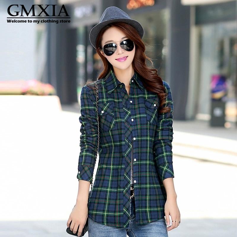 GMXIA Women's Fashion Casual Leisure Long Sleeve POLO Neck Blouses & Shirts