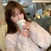 Pink Knitted Open Cardigan Sweater Women's Chic Street Style Loose Sweet Anti-Aging Lazy Fashion Outerwear Top
