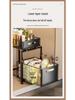 Double-Layer Pull-Out Basket Storage Rack for Under-Counter Bathroom and Kitchen