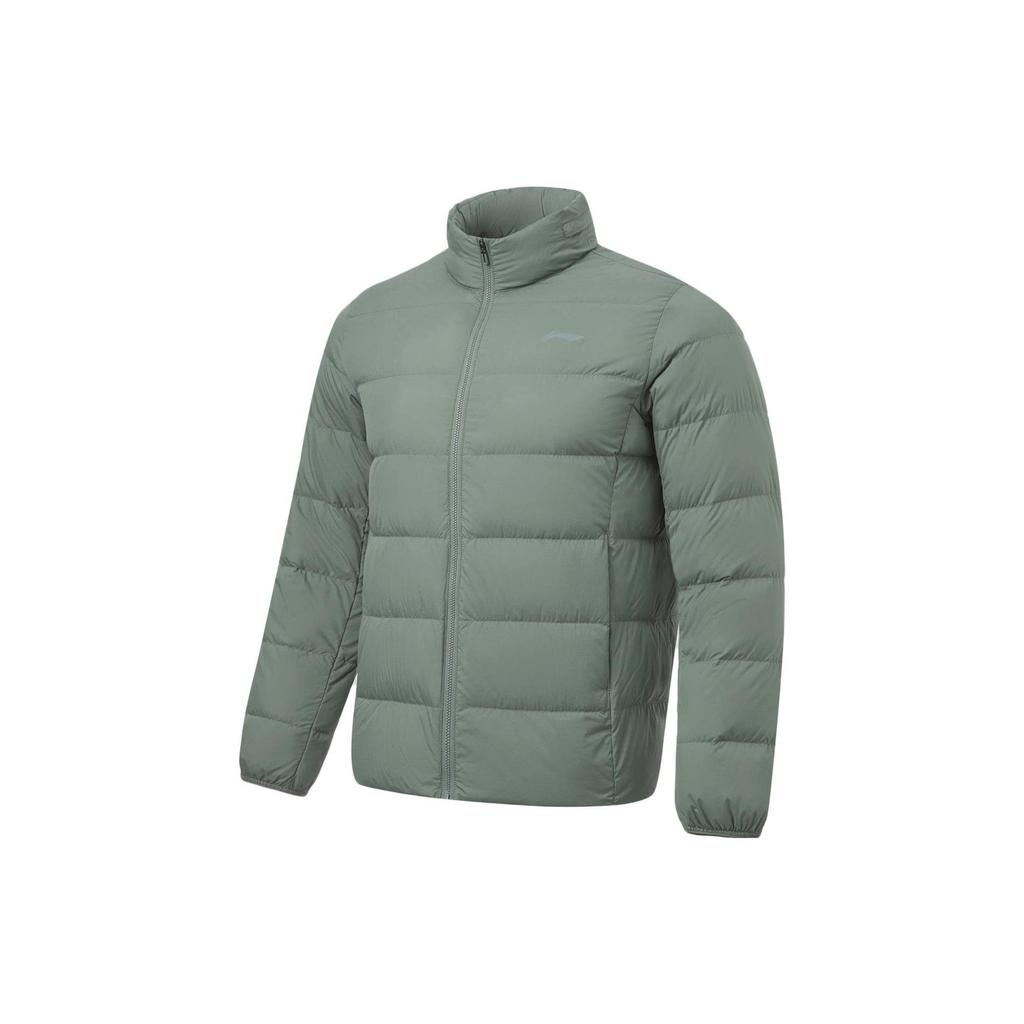 Li Ning Fitness Series Down Jacket Men's Gray Green AYMT101-6