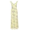 European and American Summer New Women's Clothing Sexy Low-cut Spice Girls Vacation Style Retro Printing Slim-fitting Backless Dress
