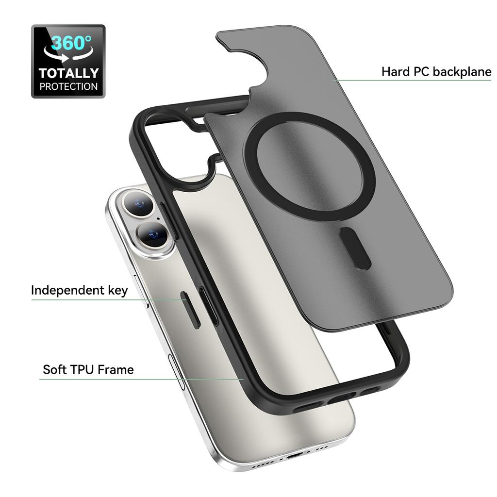 Camera Control Capture Button Case For Magsafe Mag Safe iPhone 17 Air Pro Max 16 Plus 15 14 iPhone17 17Pro Translucent Matte Phone Cover Accessories