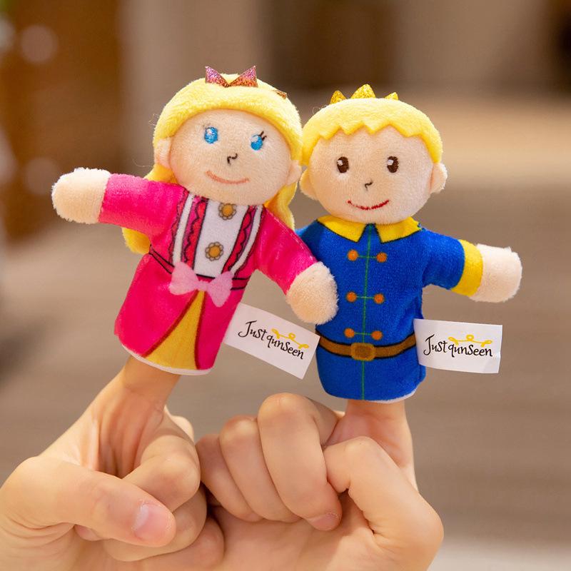 Fairy Tale Hand Puppets: King, Queen, Prince, Princess, Witch, Elf - Perfect for Kindergarten Storytelling.