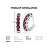 Bolai,Elegant 925 Sterling Silver Women's Clasp Earrings Natural Round 3.5mm Rhodolite Garnet Fine Jewelry Gift for Daily Wear