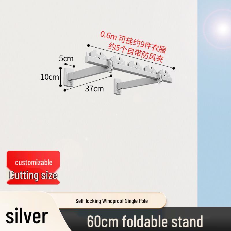 Invisible Wall-Mounted Retractable Clothes Drying Rack for Balcony and Home Use