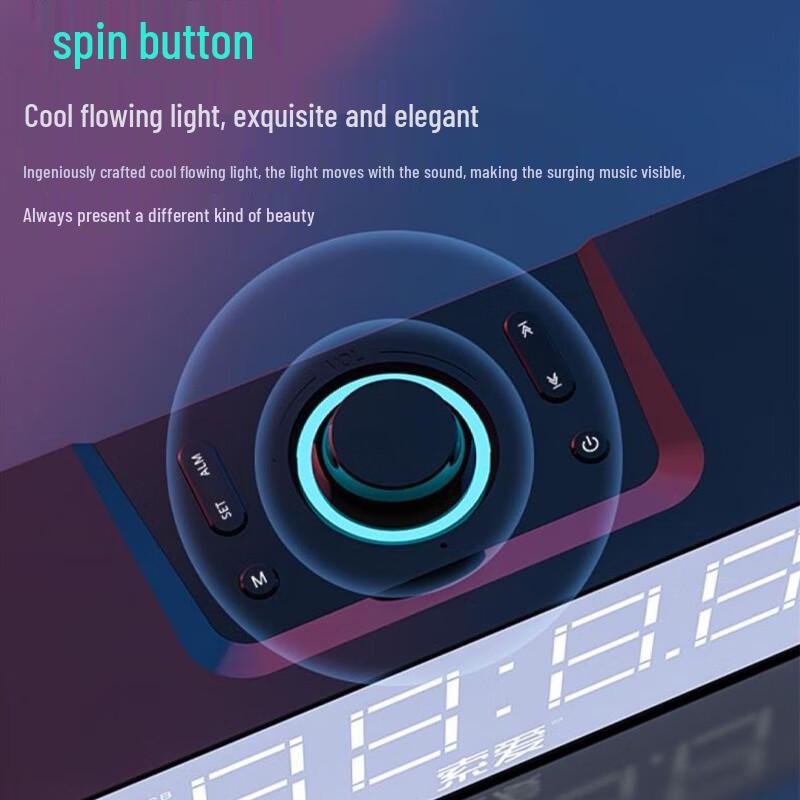 Souai Bluetooth Soundbar-Lautsprecher mit Uhr