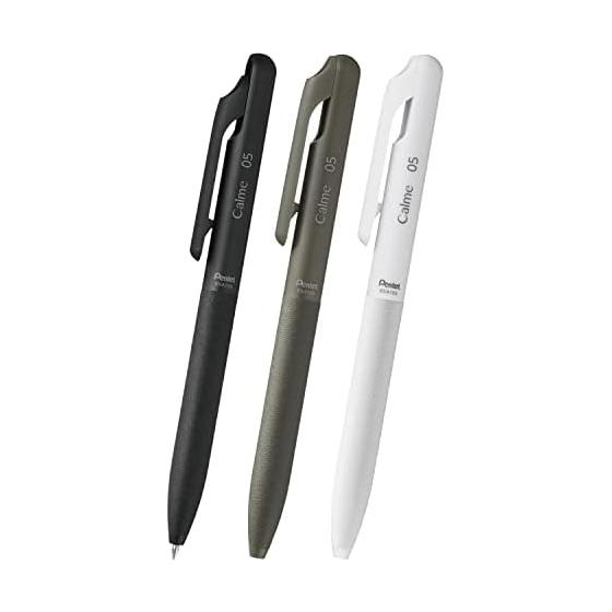 Набор шариковых ручек Pentel на масляной основе, 3 шт., Calme, 0,5 мм, черный чернил, AMZ-BXA105ST