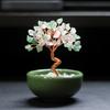 Handcrafted Yellow Citrine Money Tree Teacup Crystal Home Decor