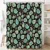Unframed Bathroom Curtain Floral Vintage Paisley Print Waterproof Shower Curtain Sets Home Decor