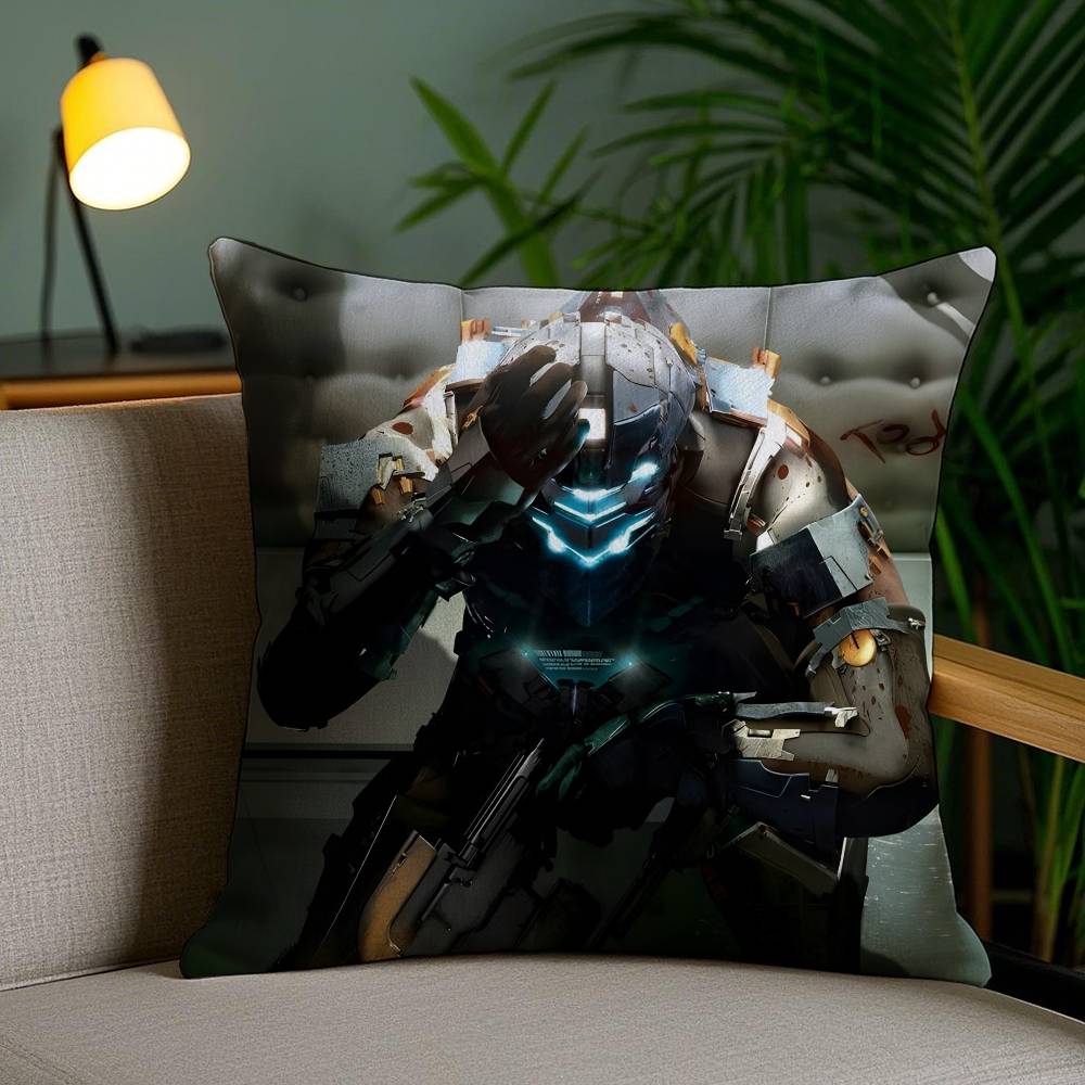 Honor Game D-Dead Space-MT Logo Pillow Case Anti-dustmite Pillowcase Invisible zipper silky short plush Sofa cushion cover