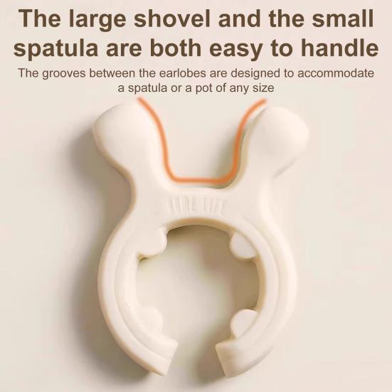 Silicone Pot Lid Clip Spoon Holder Bracket Anti-overflow Support Rack for Kitchen Universal Spatula Holder Clip