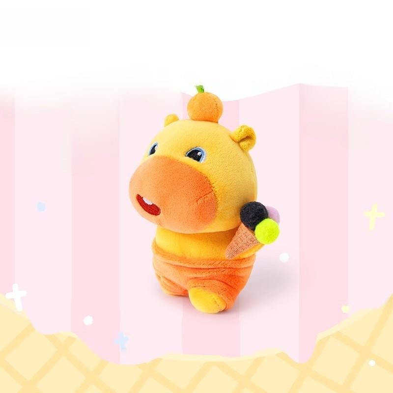 Capybara Handheld Ice Cream Plush Doll Pendant For Kids And Teens Souvenir