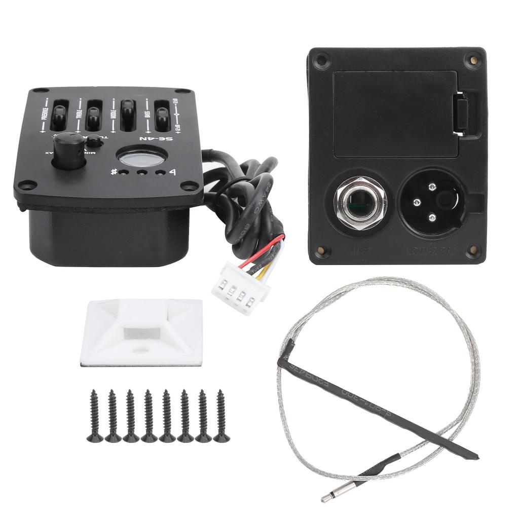 EQ Equalizer Pickup Acoustic Guitar 4 Band Preamp Musical Instrument Accessories SE‑4N
