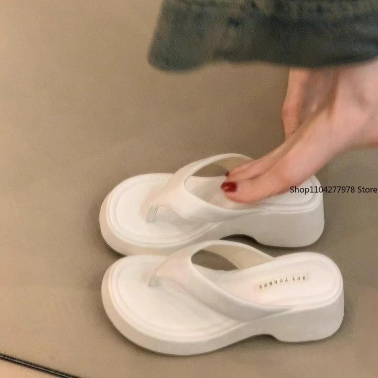 Fashion Wedge Shoes Pink leopard Ladies' Slippers Luxury Slides Platform Women Heels Low Designer Soft High Rome Fashion Concise Fabric