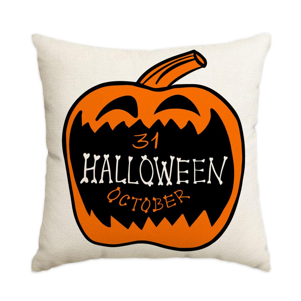 Fröhliches Halloween Doppelseitig bedruckter Kissenbezug Horror Geist Fledermaus Bedrucktes Kissen Streich Halloween Schlafzimmer Dekoration Kissenbezug