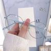 Trendy Anti-Blue Light Glasses Women Fashion Metal Frame Transparent Round Frame Eyewear Optical Computer Eyeglasses