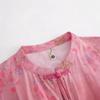 Elegant Retro Chinese Style Linen Tencel Blouse - Short Sleeve, Stand Collar, Frog Button, Loose Fit for Women