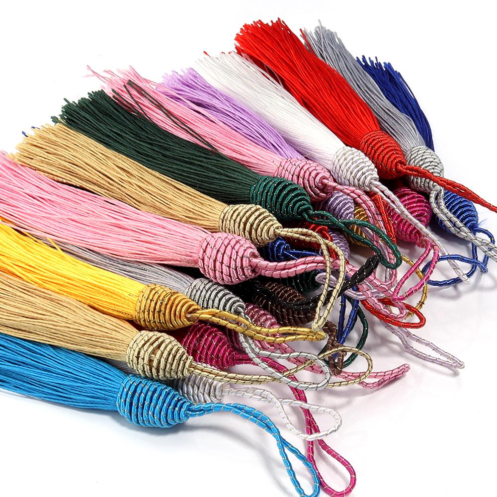 10pcs 15cm Polyester Tassels Pineapple Head Hanging Rope Bookmark Tassel Fringe For DIY Key Chain Earring Clothing Accessories