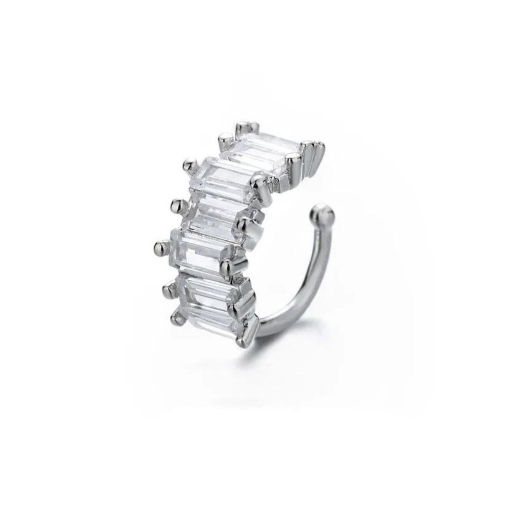 Mode Persönlichkeit Funkelnder Zirkon Ohne Piercing C-förmige Clip-Ohrringe für Männer Frauen Ohr-Manschette Party Tägliches Tragen Schmuck Geschenke