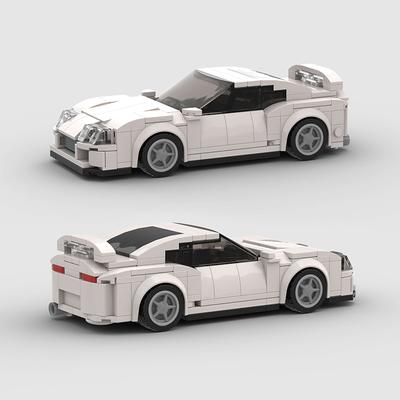 City Car Vehicle Racer MOC Fast & Furious A80 Supra V2 Sports Building Blocks Brick Racing Model Kids Toys Gifts