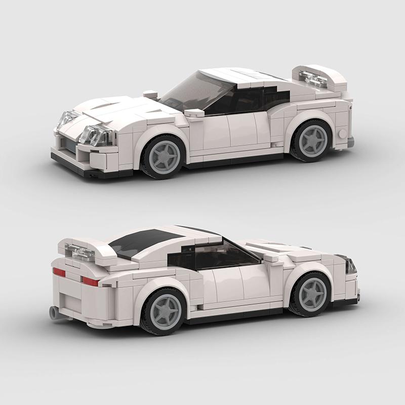AAYK1 City Technical Speed World Famous Car Building Blocks Racing Fast And Furious Moc Brick Vehicle A80 Supra V2 Toys Kid