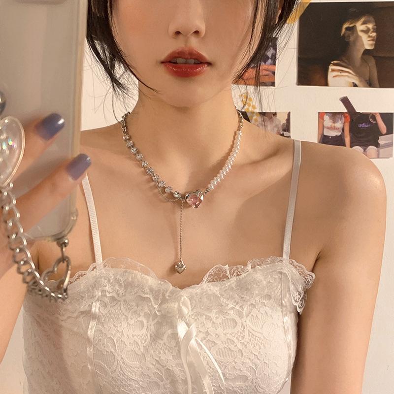 Sense Shell Love Necklace Female Niche Design Light Luxury Versatile Girlfriend Bow Collarbone Chain Niche Neck Chain Exquisite