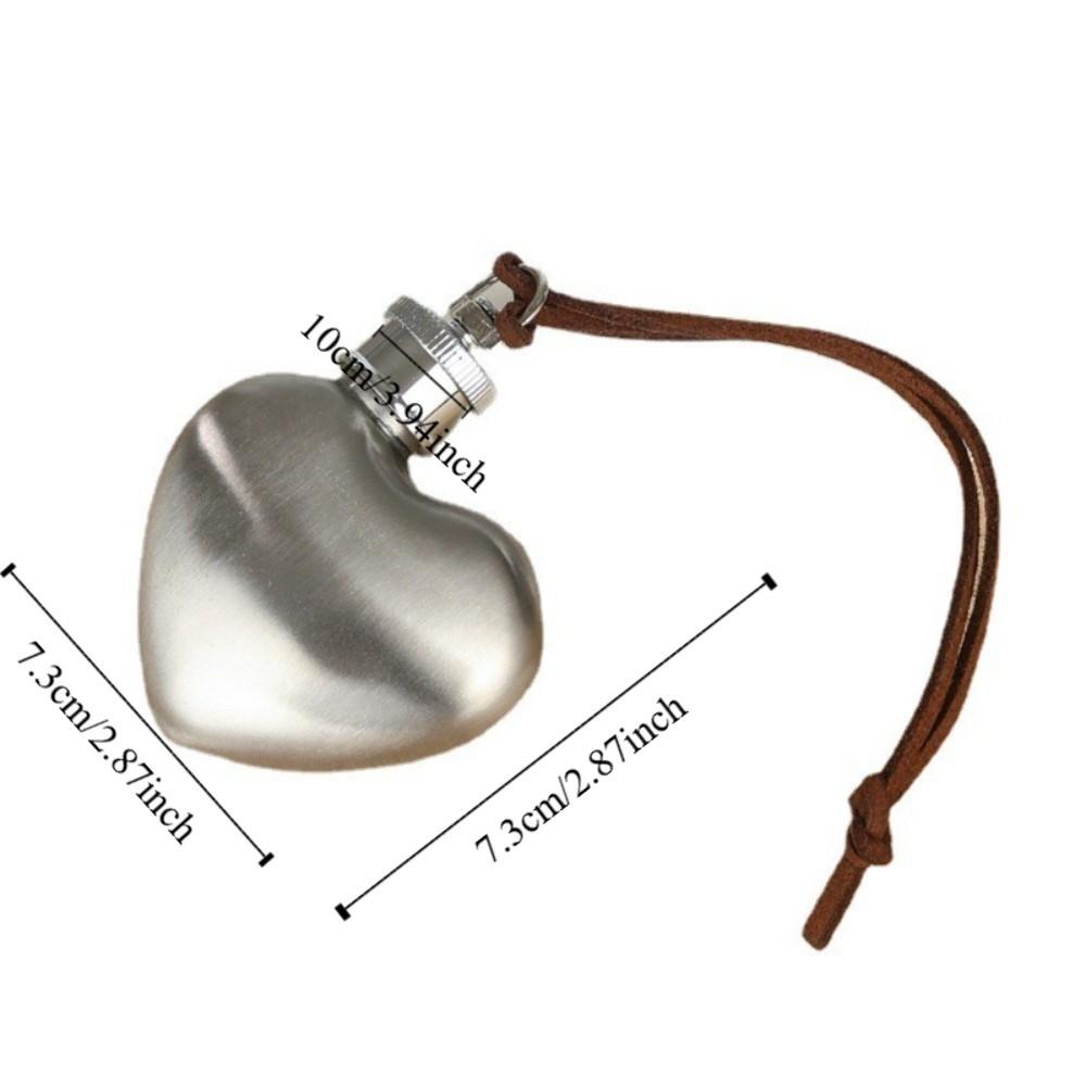 1 Oz Heart Hip Flask Food Grade Stainless Steel Wine Pot Portable Wine Flask Pendant  Gift