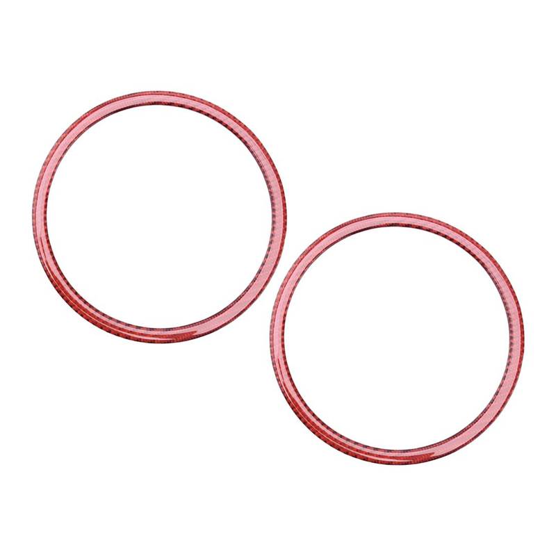 1 Pair Inner Door Audio Speaker Trims Covers Stickers Red Carbon Fiber Fit for Chevrolet Camaro 2010 2011 2012 2013 2014 2015