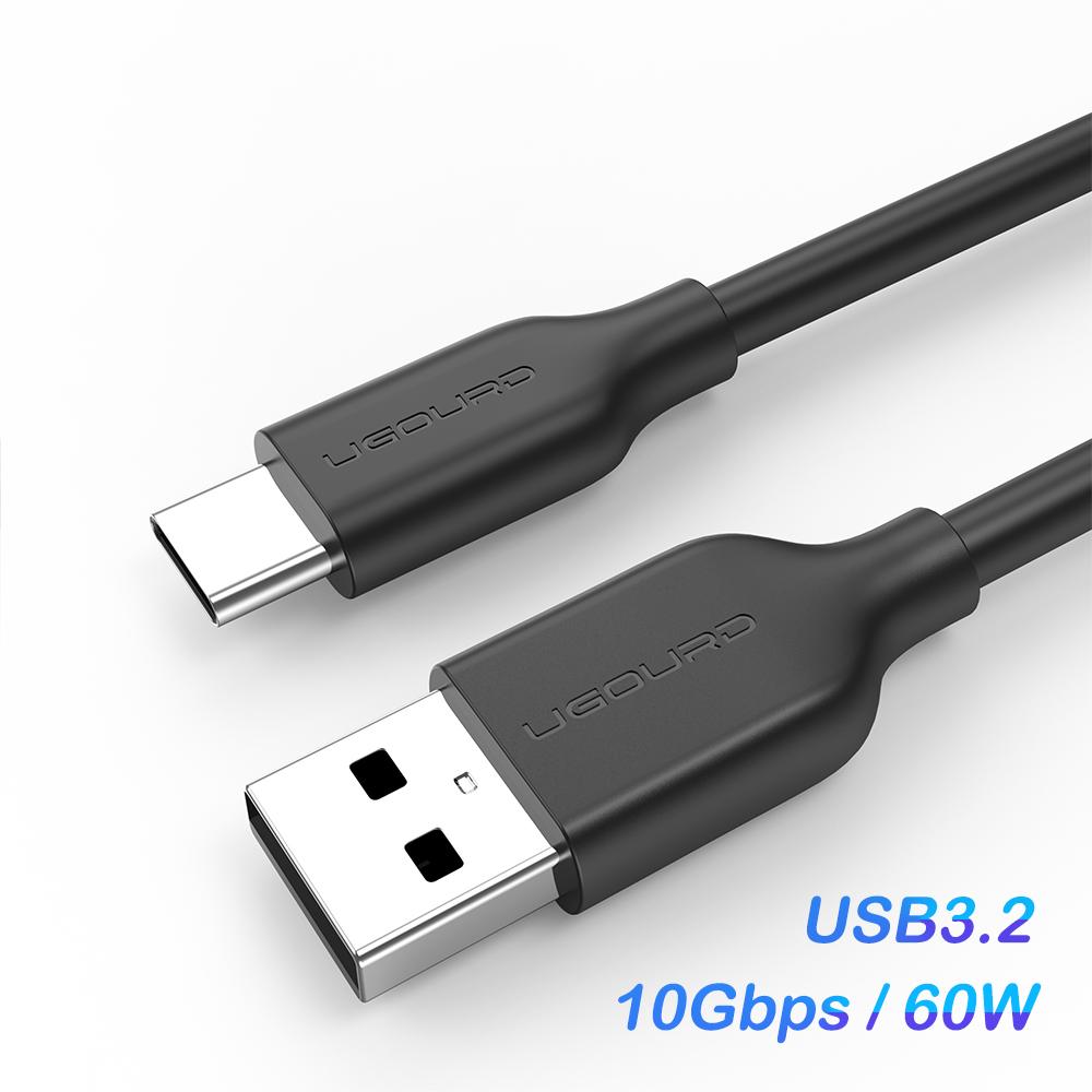

UGOURD USB3.2 10Gbps Cable USB 3.0/3.1/3.2 OTG Cable USB A to USB Type C Data Transfer SSD Hard Disk Cable 3A 60W QC 3.0 0.2m