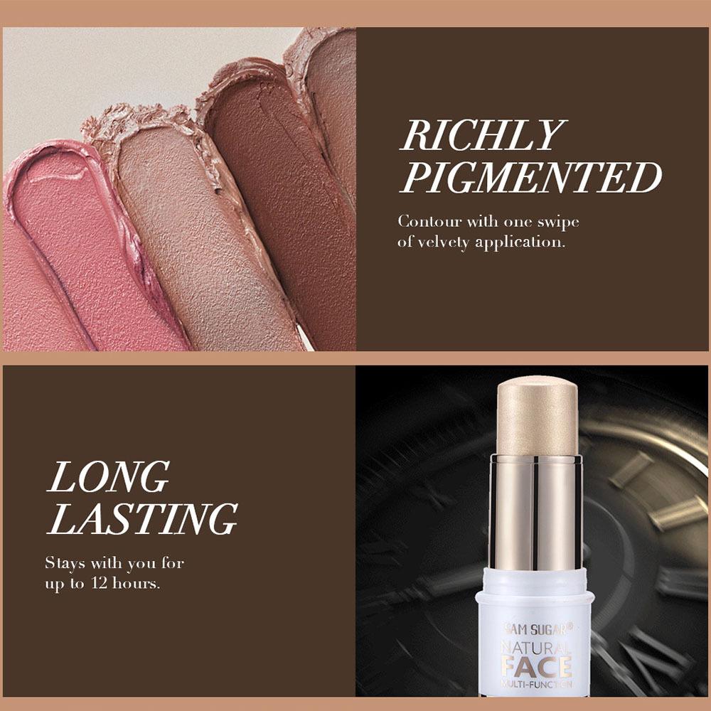 Rouge-Highlighting- und Konturierungsstift, aufhellender, matter Konturierungs-Stereostift für das Gesicht, Concealer, Rouge-Konturcreme, multifunktionaler Make-up-Stift