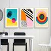 Kolorowe Abstrakcyjne Geometria Płótno Sztuka Malarstwo Macron Nowoczesny Nordycki Plakaty Wydruki Obraz na Ścianę do Salonu Wystrój Domu