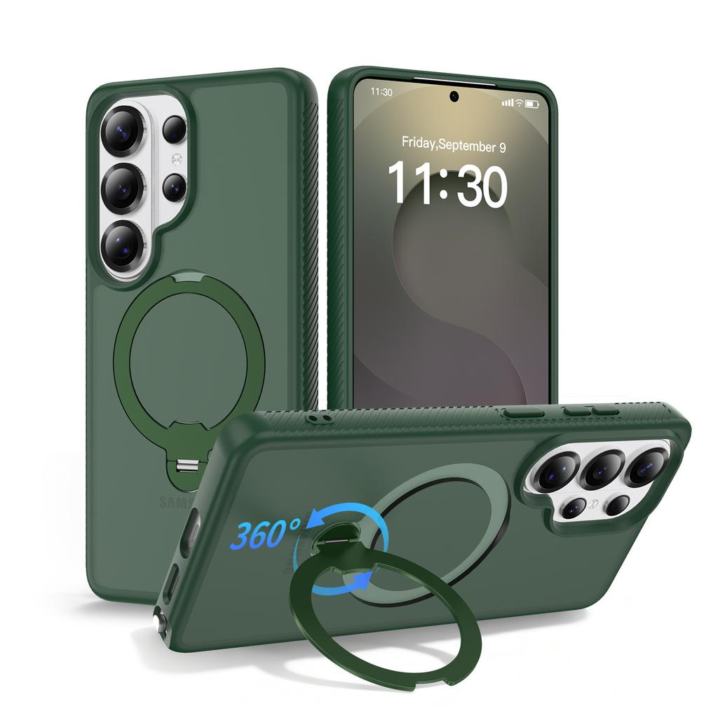 360 fulcrum rotating magnetic suction bracket mobile phone case is suitable for Samsung S26Ultra protective case s26 anti-drop hard