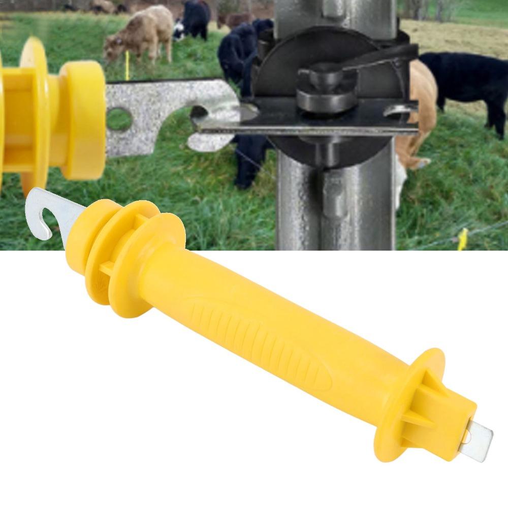 PE Electric Fence Handle Yellow Gate Grip Bar Durable Insulated Fence Grip Farm Pasture