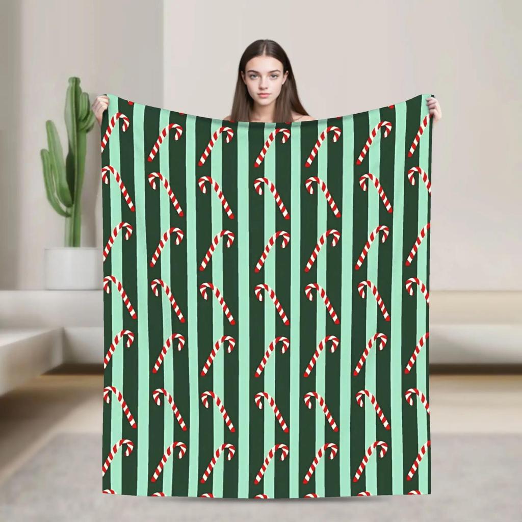 Soft Flannel Christmas Gnome Socks Blanket for Kids Buffalo Plaid Decorative Throw for Bed Sofa Home