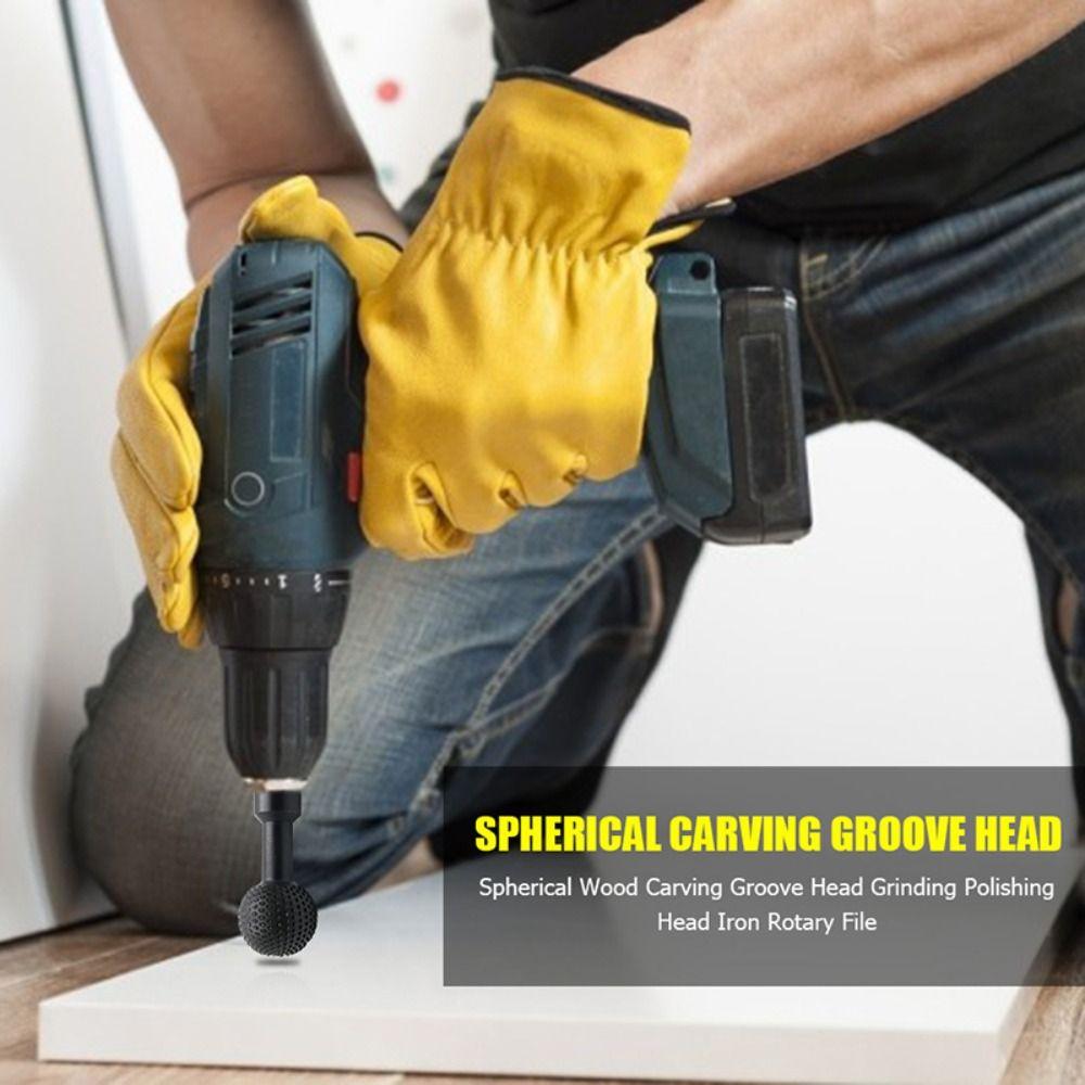 Wood Marking Drill Bit Ball Gouge Head Cutter Tools Sphere Rotary Burr Carpenter