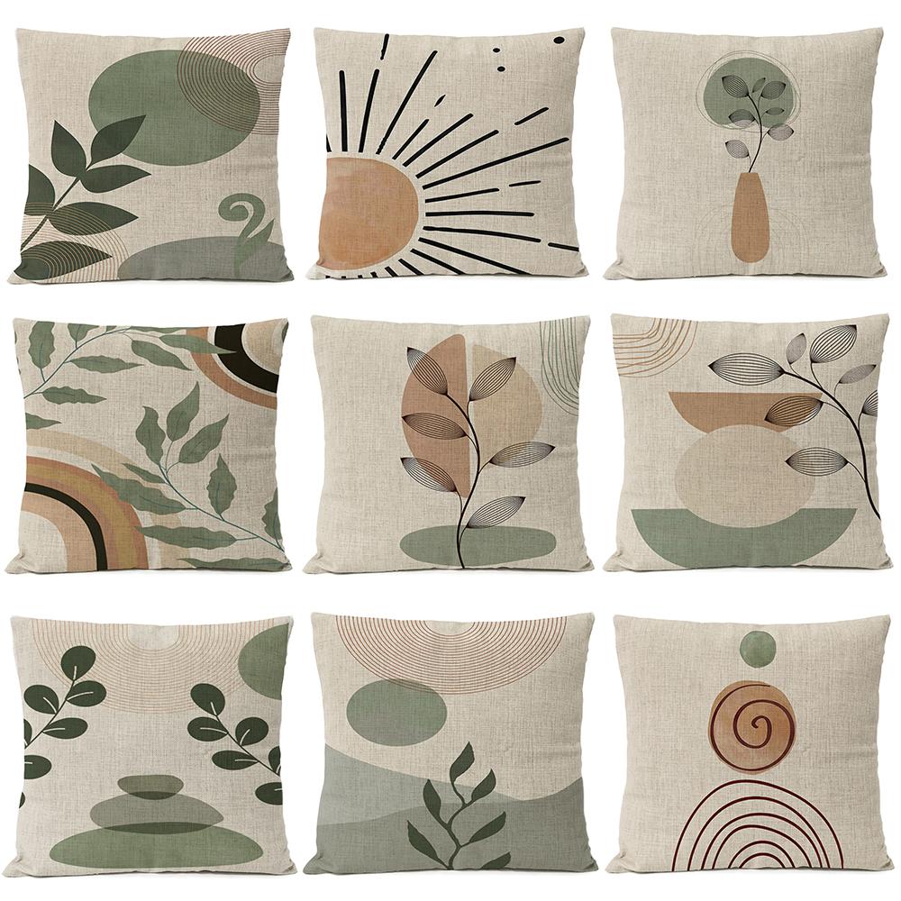 Dekorativer Boho-Böhmen-Blumen-Kissenbezug für Zuhause, geometrisch, floral, Blumenkunst, Kissen, Dekoration, Dekor, Sofakissen 50x50