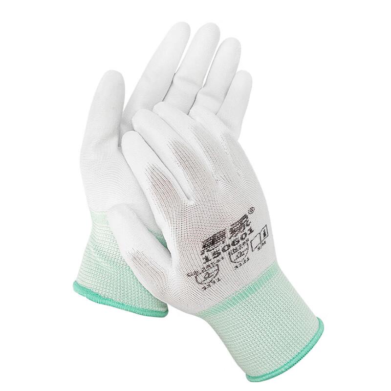 Huixiang JD Industrial Polyester PU Coated Anti-Slip Work Gloves