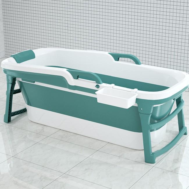 

Dual-Purpose Folding Bath Tub for All Ages - Steam and Soak Large Bathtub 1.18m