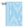 Gentle-On Skin Tattoo White Lace Sticker for Women, Temporary Face Body Fake Decal Arm, Waterproof Wedding Party Festival