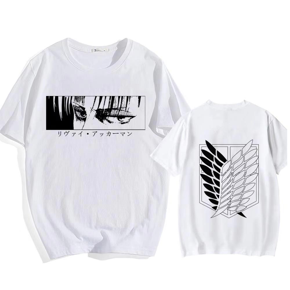 Attack on Titan Streetwear Men's T Shirt Eren Yeager Shingeki No Kyojin  Anime Summer Cotton Women Tops Tees Casual High Quality